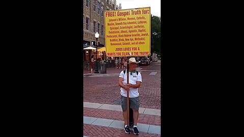 Street preaching downtown Fort Worth TEXAS