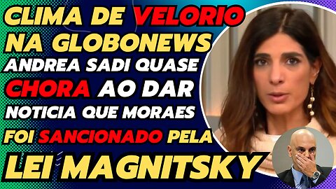 ANDRE SADI QUASE CHORA AO DAR NOTICIA QUE MORAES FOI SANCIONADO