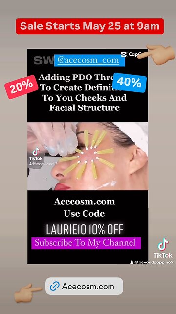 AceCosm 24hr 20% & 40% Memorial Day Sale Starts 25th-26th Use Code 👉🏼 LAURIE10 👈🏼