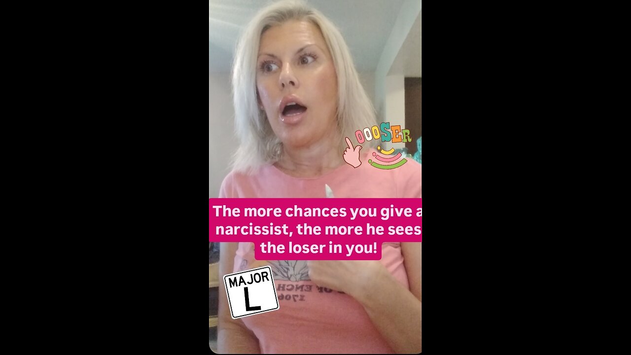The more chances you give a narcissist, the more he sees the loser in you!