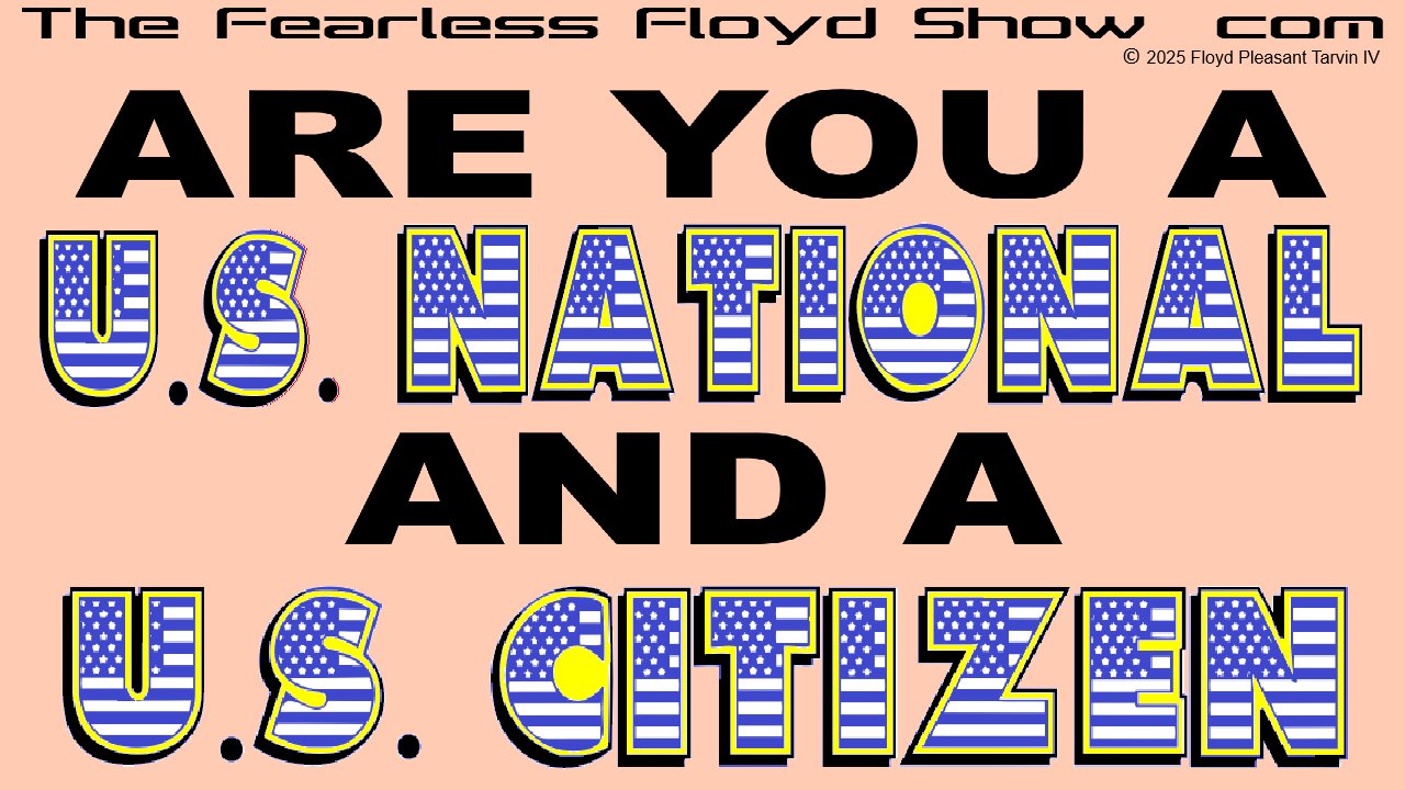 The Answer: You are both a U.S. National and a U. S. Citizen . . .