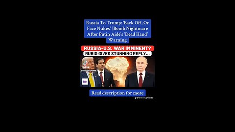 ⚠️ Warning From Russia to Trump