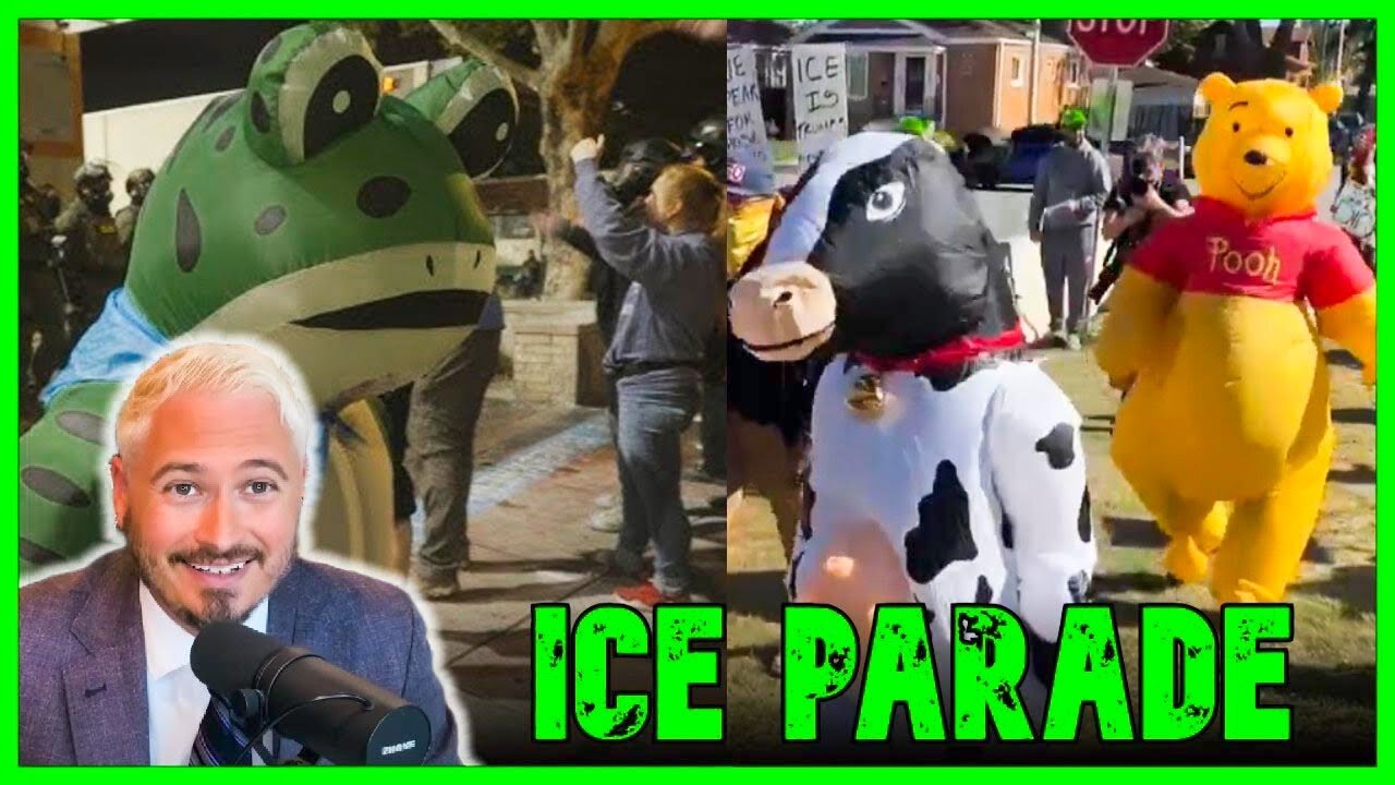 INFLATABLE CARTOONS MOCK ICE TO THEIR FACE | The Kyle Kulinski Show