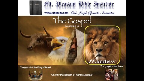 Mt. Pleasant Bible Institute (10/20/25)- Matthew