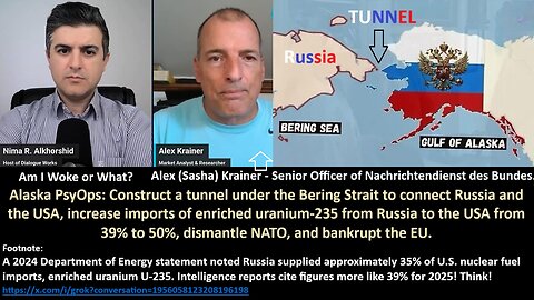 Alaska PsyOps: Construct a tunnel under the Bering Strait to connect Russia and the USA, increase imports of enriched uranium-235 from Russia to the USA from 39% to 50%, dismantle NATO, and bankrupt the EU – Krainer NDB