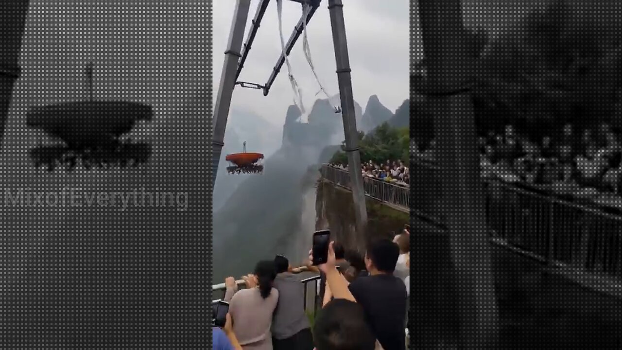 tragedy crowded swing falls off a cliff
