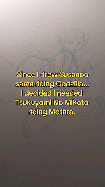 Japanese Moon God riding Mothra