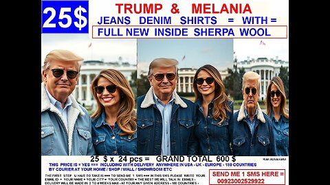 TRUMP loves to wear , jeans denim Sherpa jackets , 25$ with including delivery USA UK EUROPE