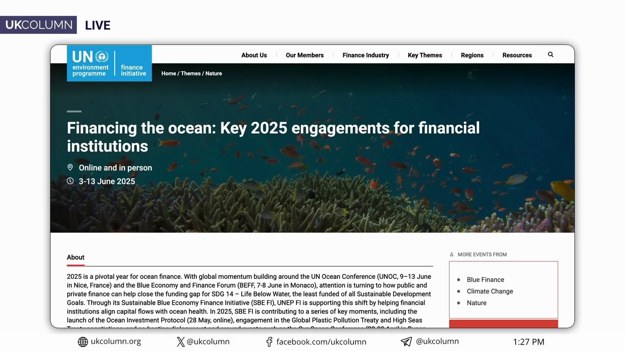 The Blue Economy Scam: Profiting from Oceans in the Name of Sustainability | UK Column News