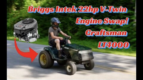 V-Twin Engine Swap! Craftsman LT4000, Private Pile! Briggs 22hp Intek