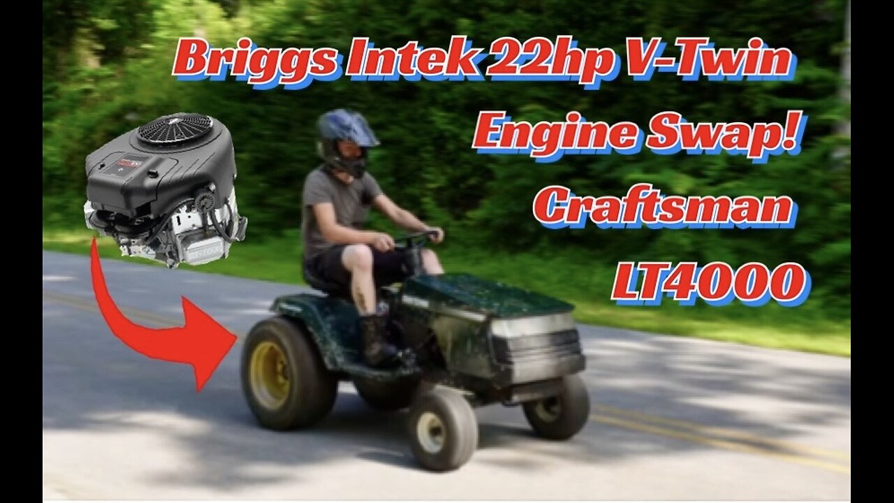 V-Twin Engine Swap! Craftsman LT4000, Private Pile! Briggs 22hp Intek