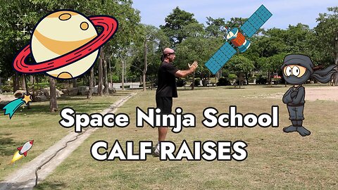 🌠 Space Ninja School Calf Raises 🦵💪 Jump Higher Like a Real Ninja! @spaceninjaschool