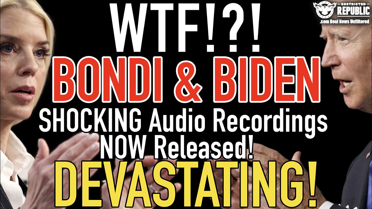 WTF! Bondi and Biden SHOCKING Audio Recordings Released! This is DEVASTATING!