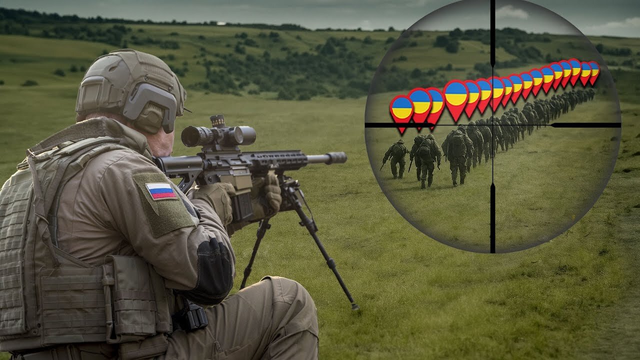 Russian Sniper Eliminates Ukrainian Troops from 1800 Meters