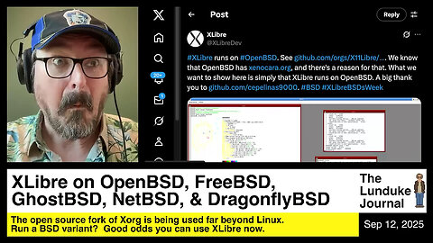 XLibre on OpenBSD, FreeBSD, GhostBSD, NetBSD, & DragonFlyBSD