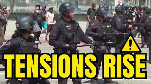 Protestors Clash With National Guard Outside Detention Facility (June 8th 2025)