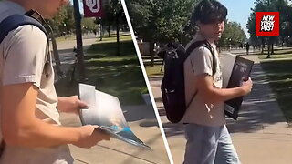 Turning Point USA sign vandalized on college campus