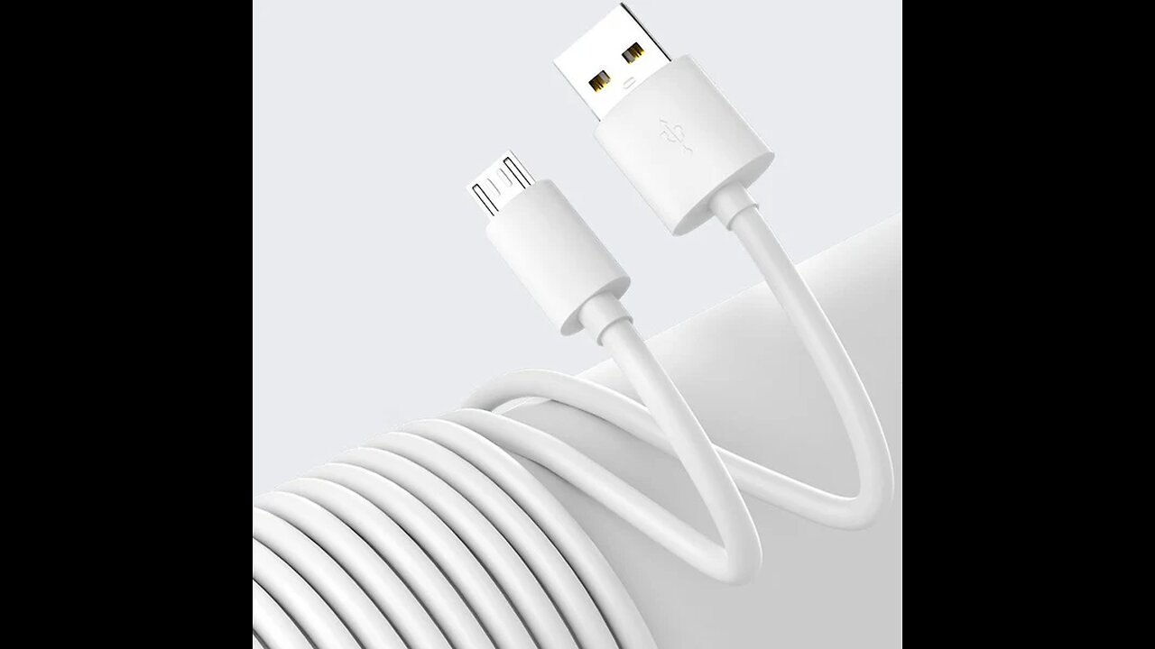 12m Extra-long Micro Cable, for Phone, Monitor, Dashcam, Projector & More