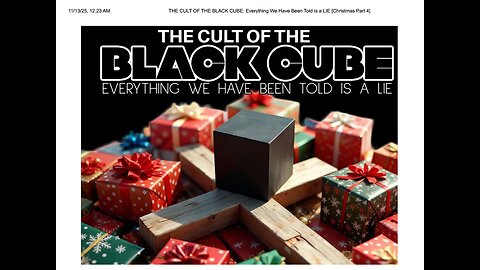 The cult of the black cube - You can read his article through his substack