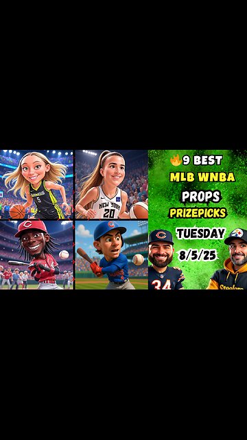 🔥 9 Best Tuesday MLB Player PROPS Today | Prizepicks| WNBA PICKS | MLB PICKS 8/5