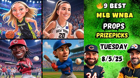 🔥 9 Best Tuesday MLB Player PROPS Today | Prizepicks| WNBA PICKS | MLB PICKS 8/5