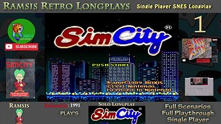 SimCity | SNES | 1991 | Introduction and Scenario #1 San Francisco | Retro Longplay