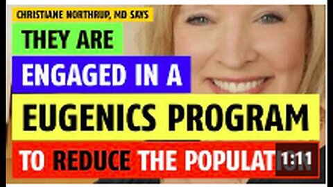 "Eugenics Program Aimed at Population Reduction Underway"