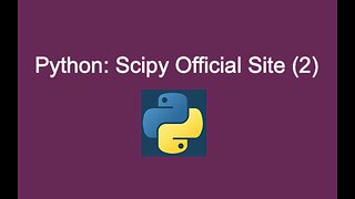 56. Python: Scipy Official Site(2)