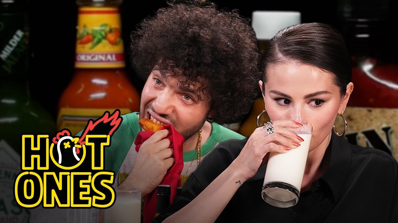 Selena Gomez and benny blanco Burn With Love While Eating Spicy Wings Hot Ones