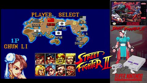 Street Fighter II (Super Nintendo) - Chun-Li gameplay