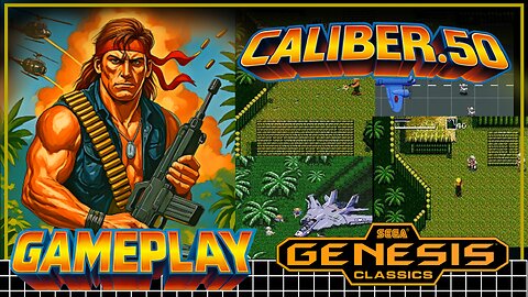 🔥 GAMEPLAY - CALIBER .50 - SEGA GENESIS: An explosion of retro gameplay! 🔫🕹️💥