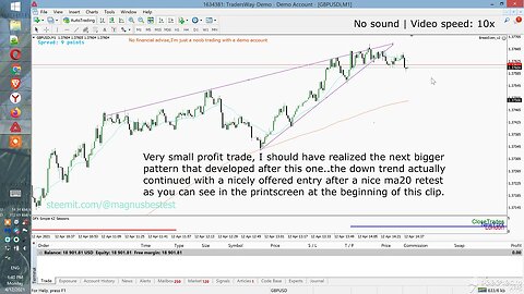 Day 6 ¦ GBPUSD 1m Scalping on _W_ Pattern