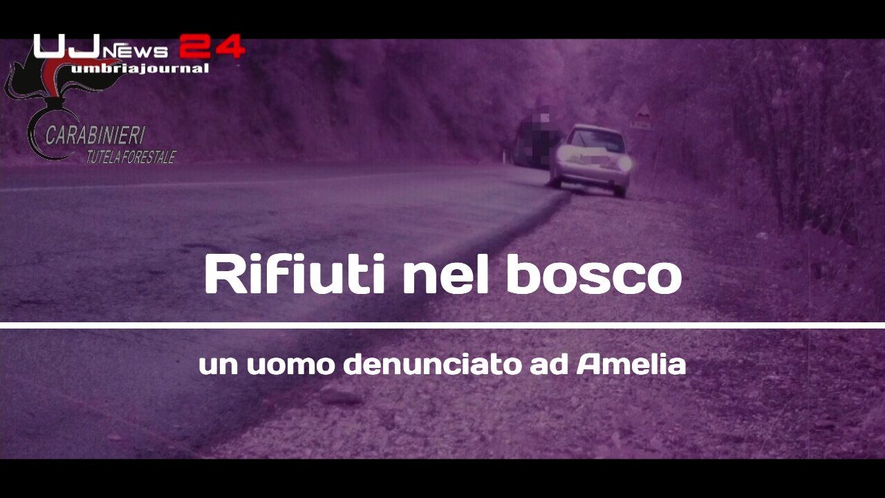Rifiuti nel bosco, un uomo denunciato ad Amelia