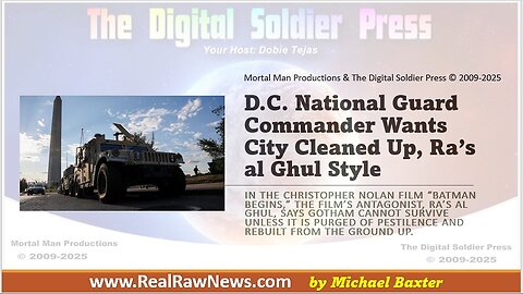 D.C. National Guard Commander Wants City Cleaned Up, Ra’s al Ghul Style