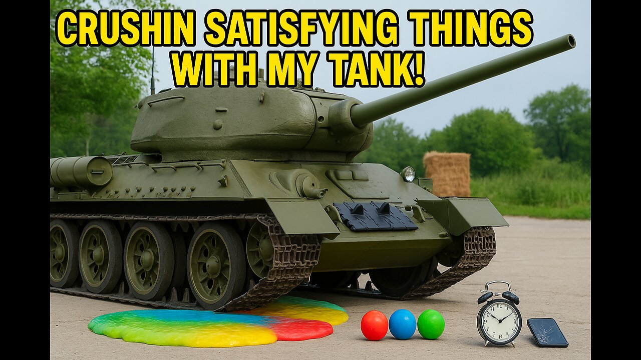 Crushing SUPER Satisfying Objects With My TANK! 😱💥