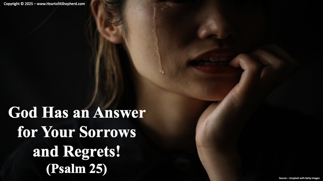 God Has an Answer for Your Sorrows and Regrets! (Psalm 25), from www.HeartofAShepherd.com.