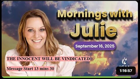 Julie Green subs THE INNOCENT WILL BE VINDICATED