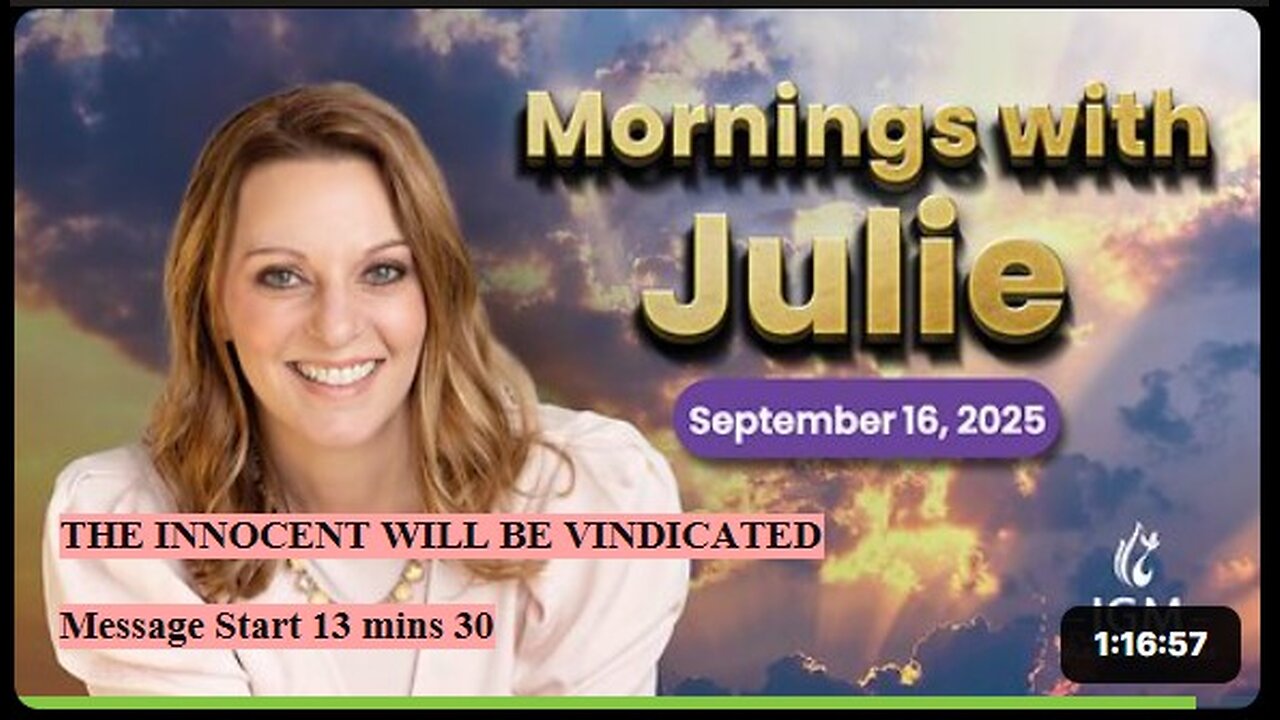 Julie Green subs THE INNOCENT WILL BE VINDICATED