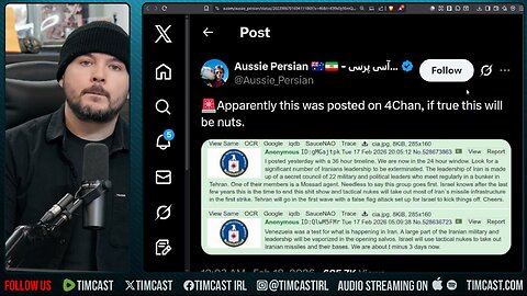 INSANE Post Says WAR With Iran Is ABOUT TO START