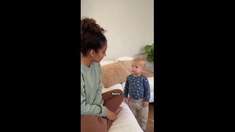 Cute baby speaking