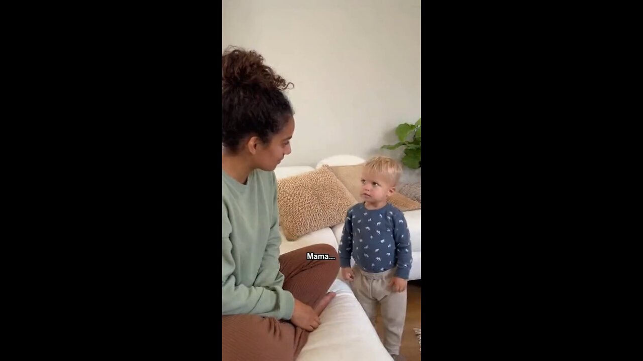 Cute baby speaking