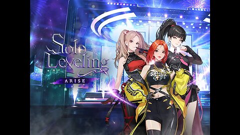 Solo LevelingARISE X i dle Banner Gameplay SSR MINNIE, SOYEON, and YUQI Guerreras en el escenario