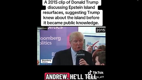 In 2015 'Donald J Trump' knew about Prince Andrew & Epstein's pedo island