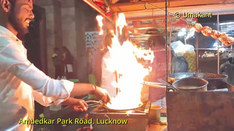 Street Food near Babasaheb Ambedkar Memorial, Lucknow