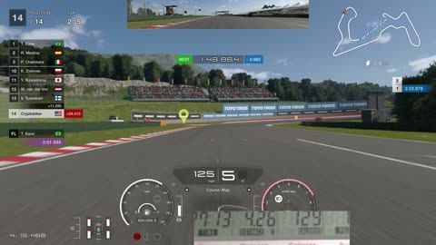 Playing Gran Turismo 7 while riding exercise bike