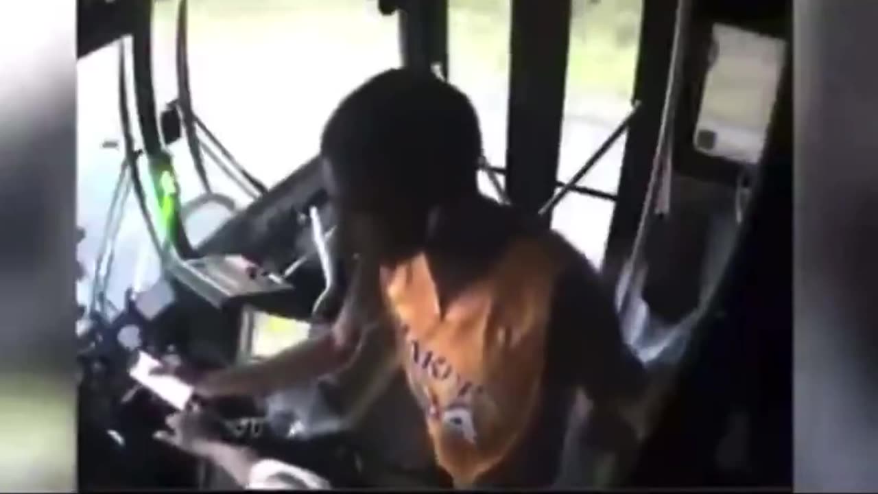 Bus crashes into pole when the usual suspect hits the driver