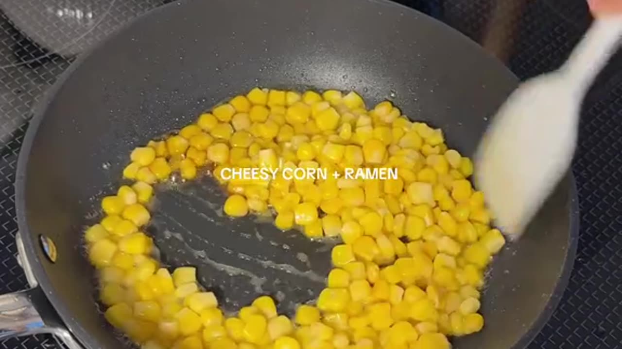 Cheesy corn and Buldak ramen 🍜😮‍💨✨ Cheesy corn