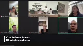 Diputado mexicano juega pádel mientras asiste a una sesión virtual