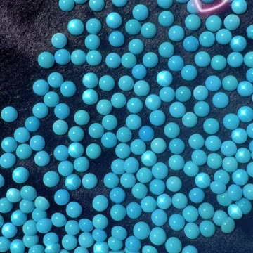 20250801-8 Natural Original Sterling Treatment Sleeping BeautyTurquoise Round Beads Condense Green