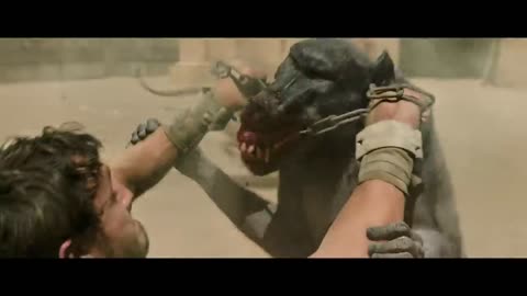 Danger baboons attack scene.